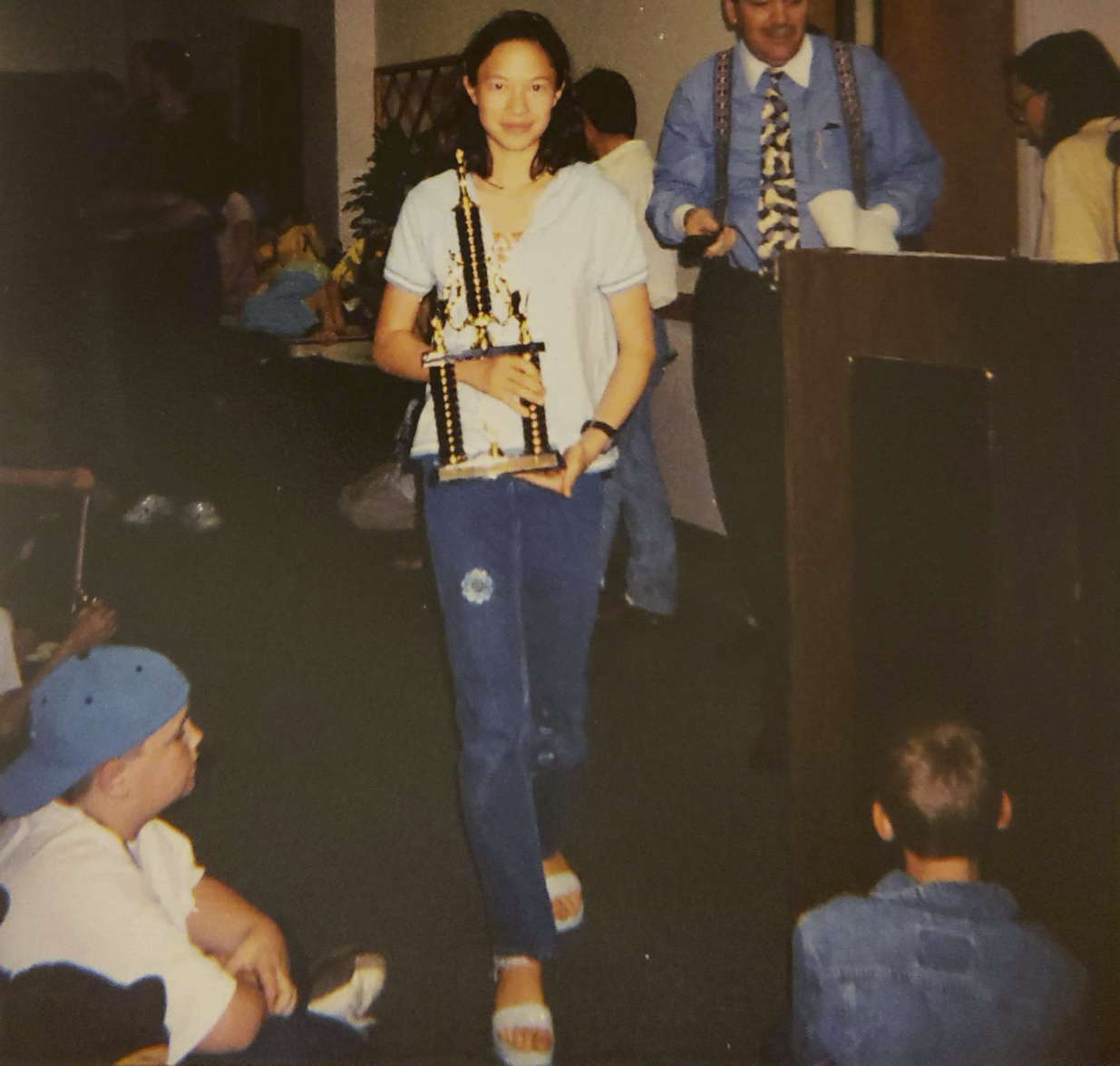 Katie at a chess tournament