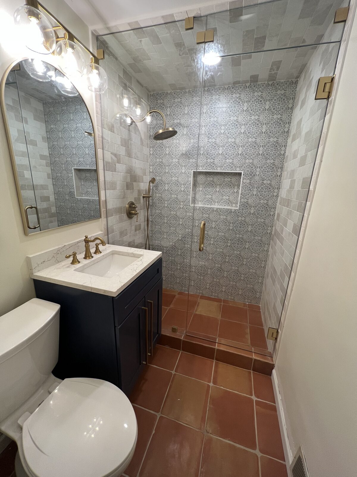Upstairs guest bathroom after